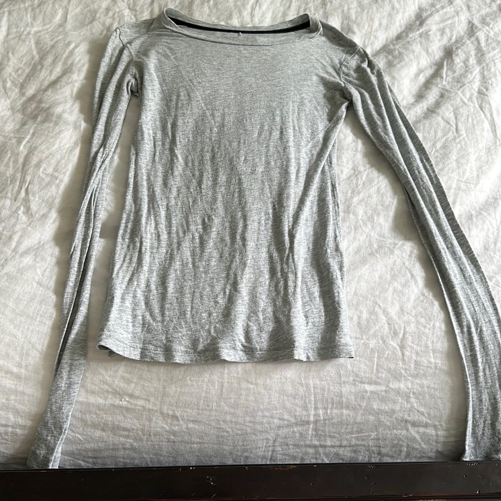 Rag & bone gray long sleeve top